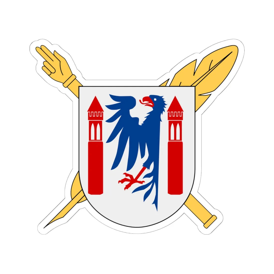 Notarius Publicus Karlstad vapen (Sweden) (Coat of Arms) STICKER Vinyl Kiss-Cut Decal 6 Inch White - The Sticker Space