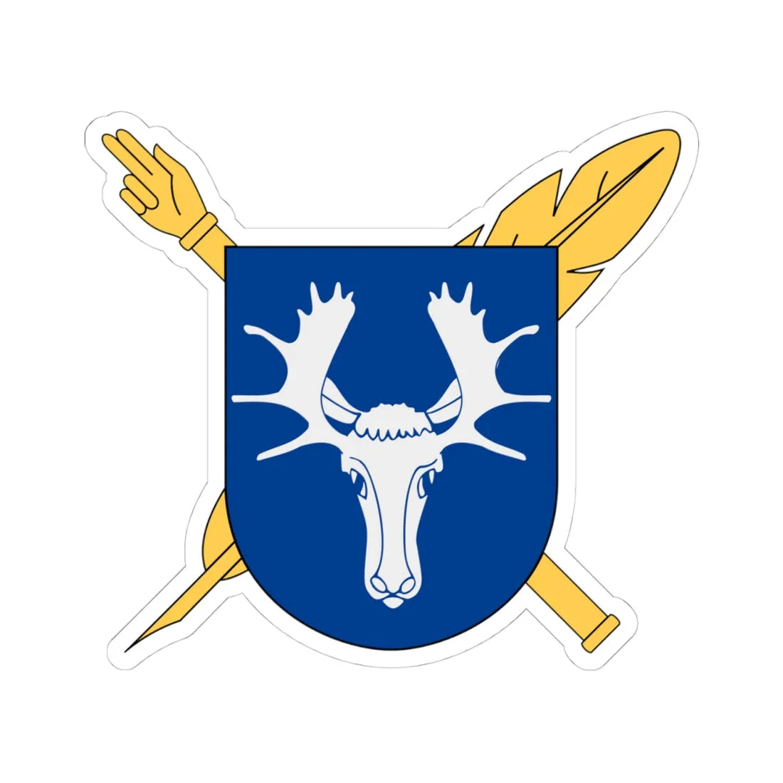 Notarius Publicus Östersund vapen (Sweden) (Coat of Arms) STICKER Vinyl Kiss-Cut Decal 4 Inch White - The Sticker Space