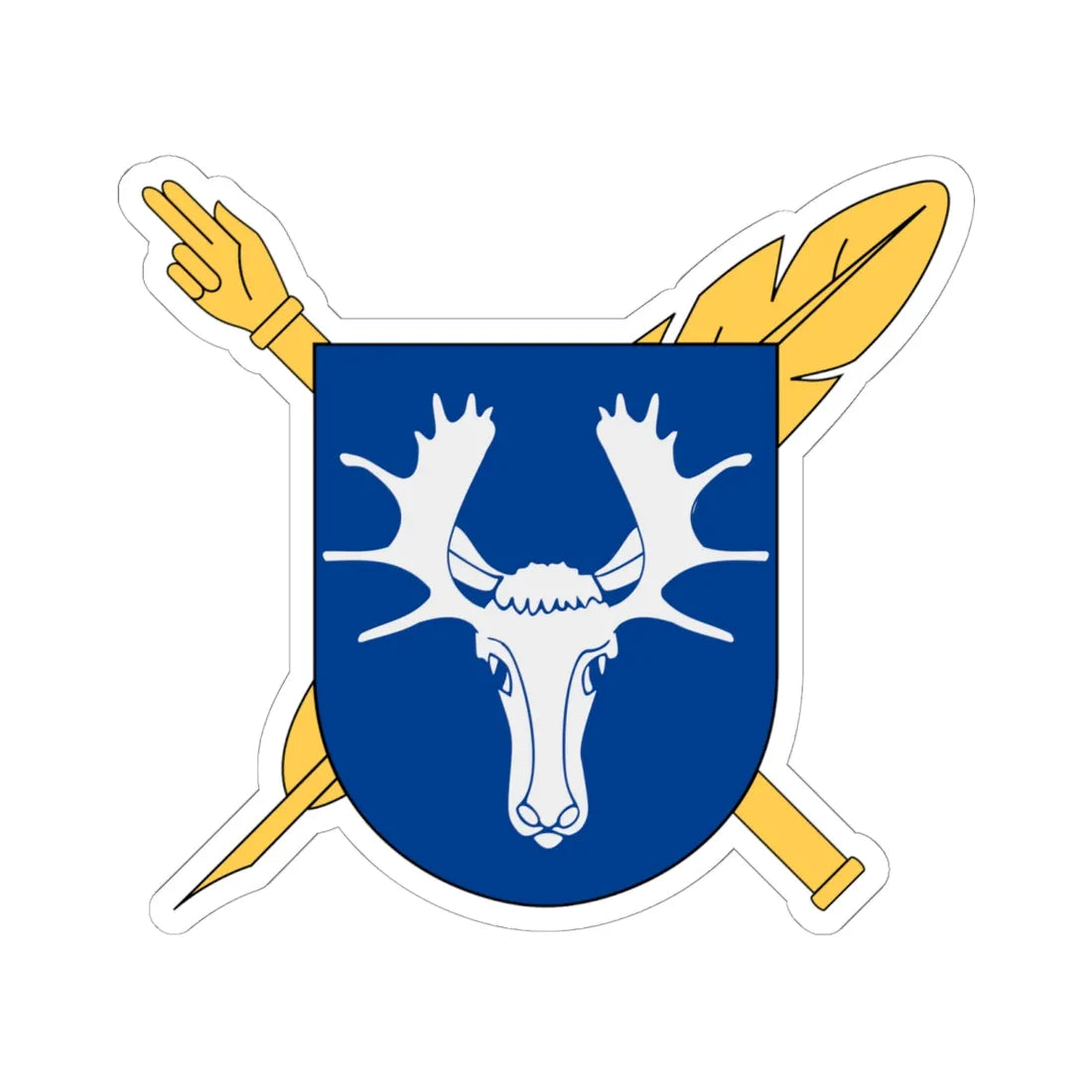 Notarius Publicus Östersund vapen (Sweden) (Coat of Arms) STICKER Vinyl Kiss-Cut Decal 6 Inch White - The Sticker Space