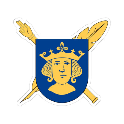 Notarius Publicus Stockholm vapen (Sweden) (Coat of Arms) STICKER Vinyl Kiss-Cut Decal 4 Inch White - The Sticker Space