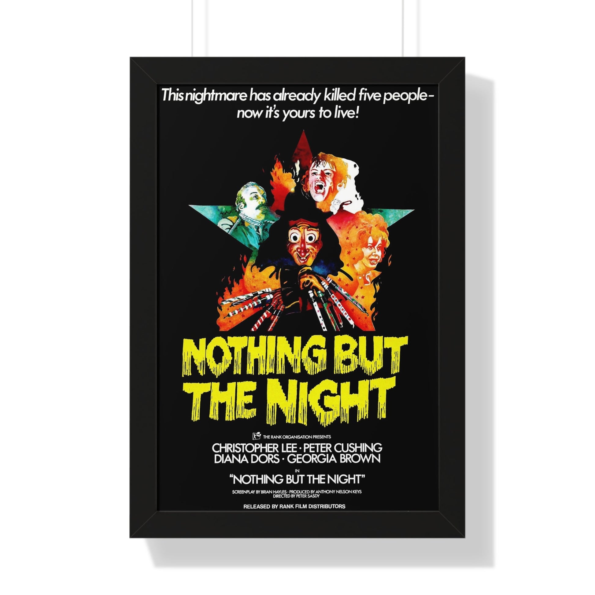 NOTHING BUT THE NIGHT 1973 - Framed Movie Poster-16″ x 24″-The Sticker Space