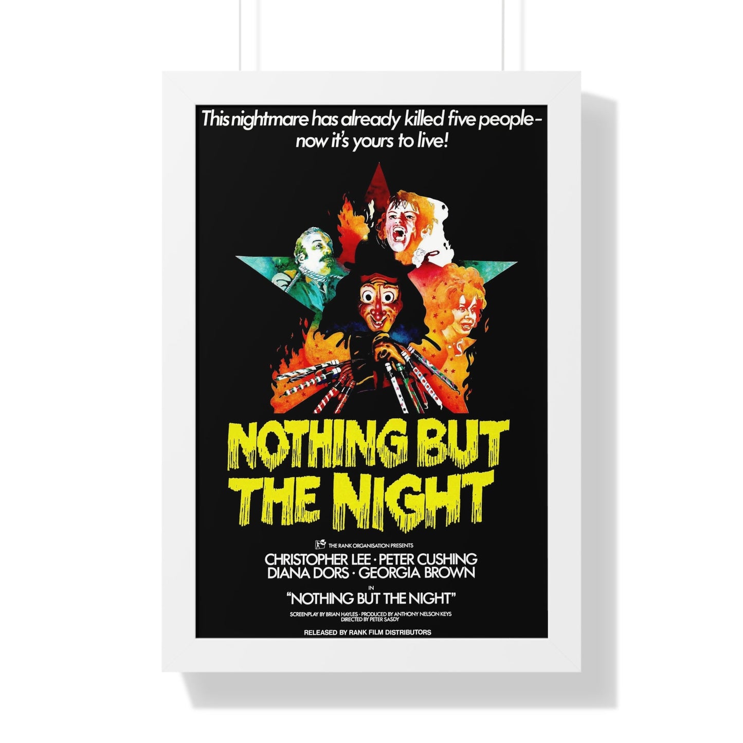 NOTHING BUT THE NIGHT 1973 - Framed Movie Poster-16″ x 24″-The Sticker Space