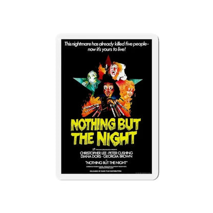 NOTHING BUT THE NIGHT 1973 Movie Poster - Refrigerator Magnet 4 Inch Die-Cut - The Sticker Space