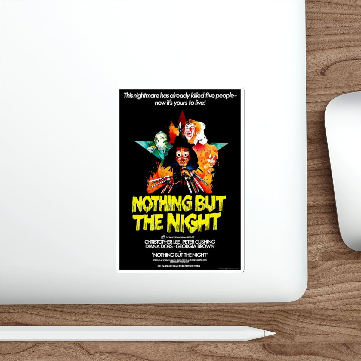 NOTHING BUT THE NIGHT 1973 Movie Poster STICKER Vinyl Die-Cut Decal-The Sticker Space