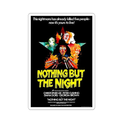 NOTHING BUT THE NIGHT 1973 Movie Poster - STICKER Vinyl Kiss-Cut Decal 4 Inch White - The Sticker Space