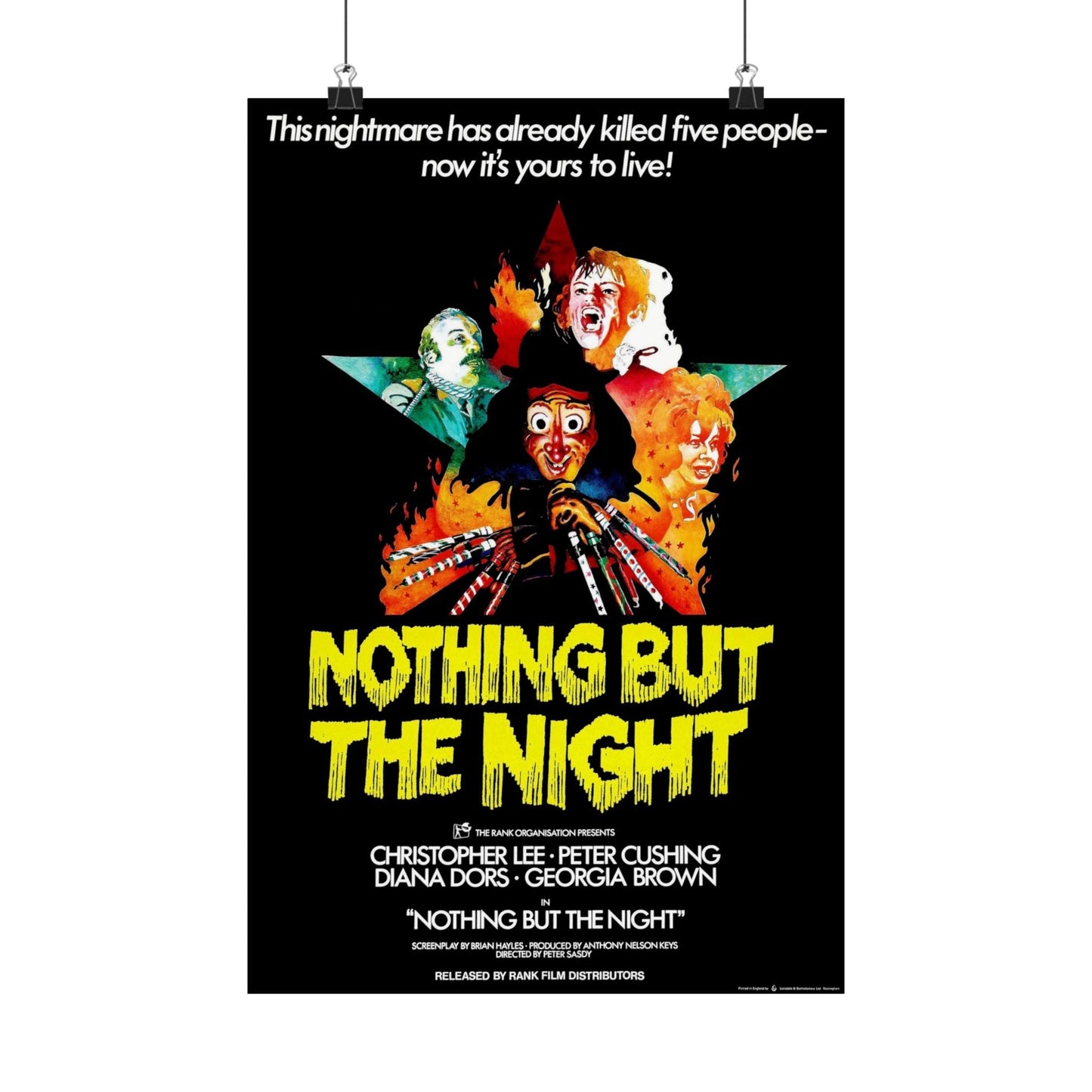 NOTHING BUT THE NIGHT 1973 - Paper Movie Poster-12″ x 18″-The Sticker Space