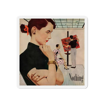 Nothing Must Change (1), Redbook, June 1951 (Magazine Illustration) Refrigerator Magnet - The Sticker Space
