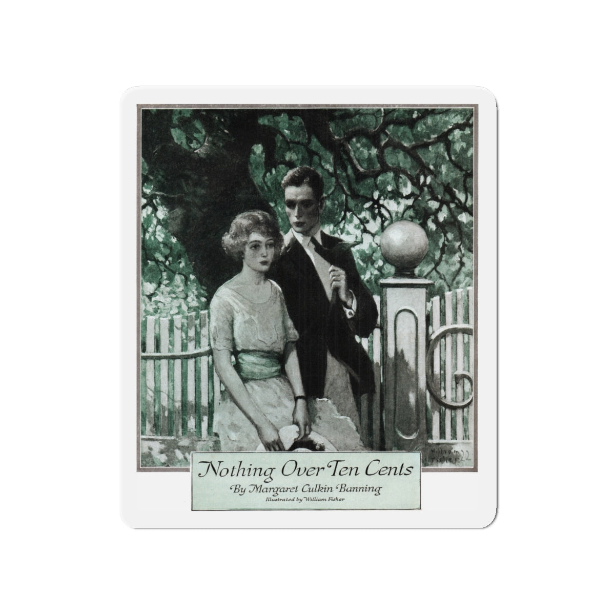 Nothing Over Ten Cents, McCalls magazine, January 1923 (Magazine Illustration) Refrigerator Magnet-4" x 4"-The Sticker Space