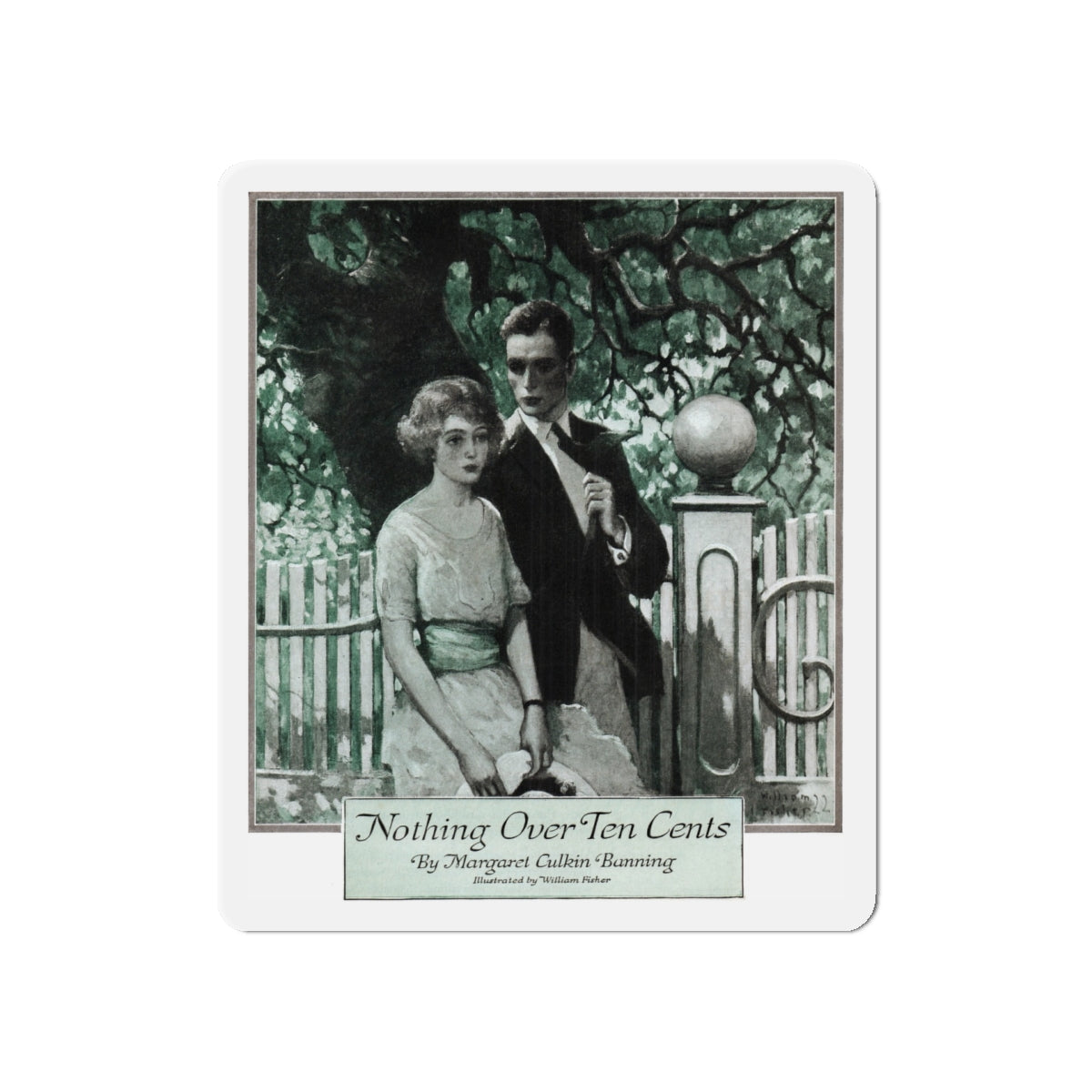 Nothing Over Ten Cents, McCalls magazine, January 1923 (Magazine Illustration) Refrigerator Magnet-5" x 5"-The Sticker Space