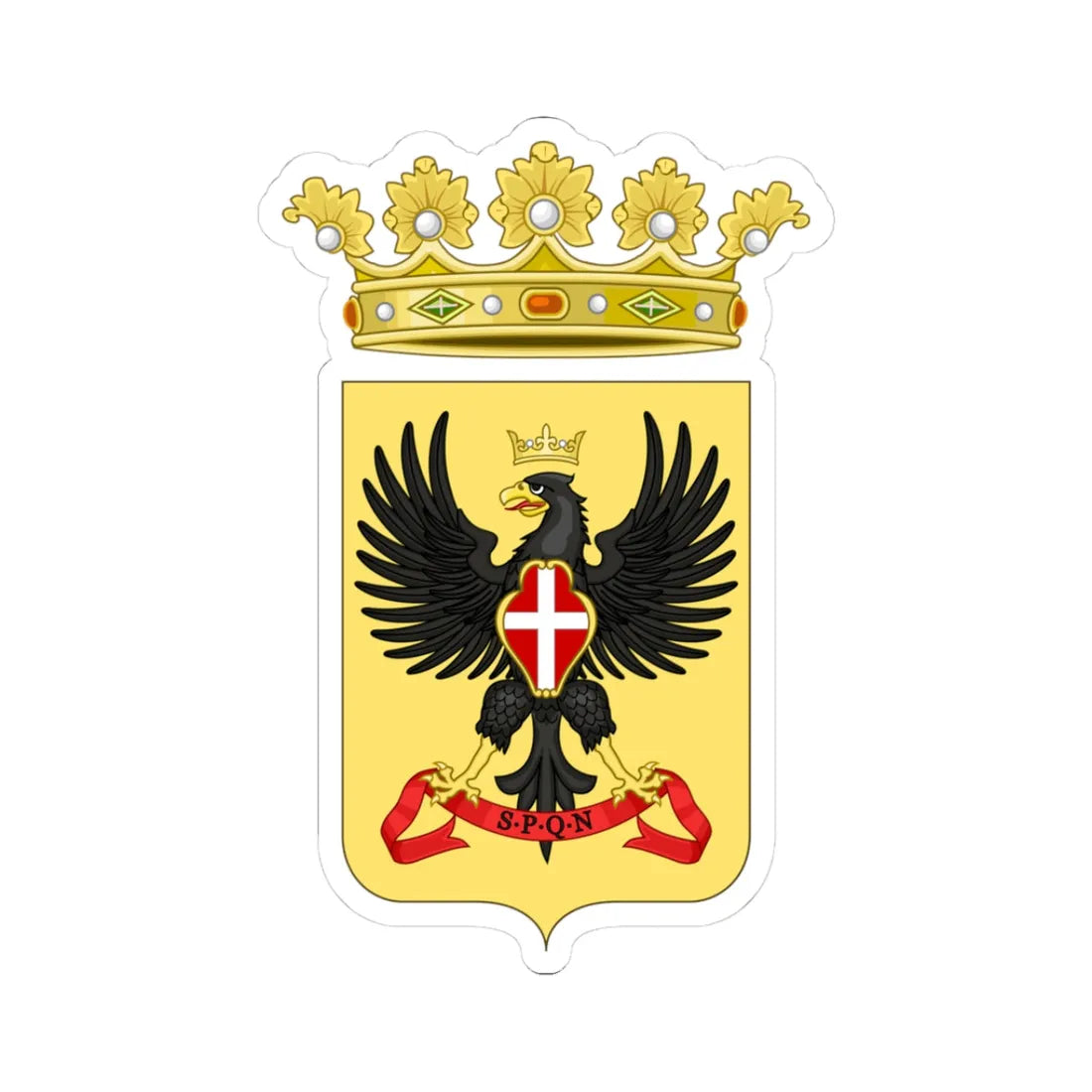 Noto-Stemma (Italy) (Coat of Arms) STICKER Vinyl Kiss-Cut Decal 3 Inch White - The Sticker Space