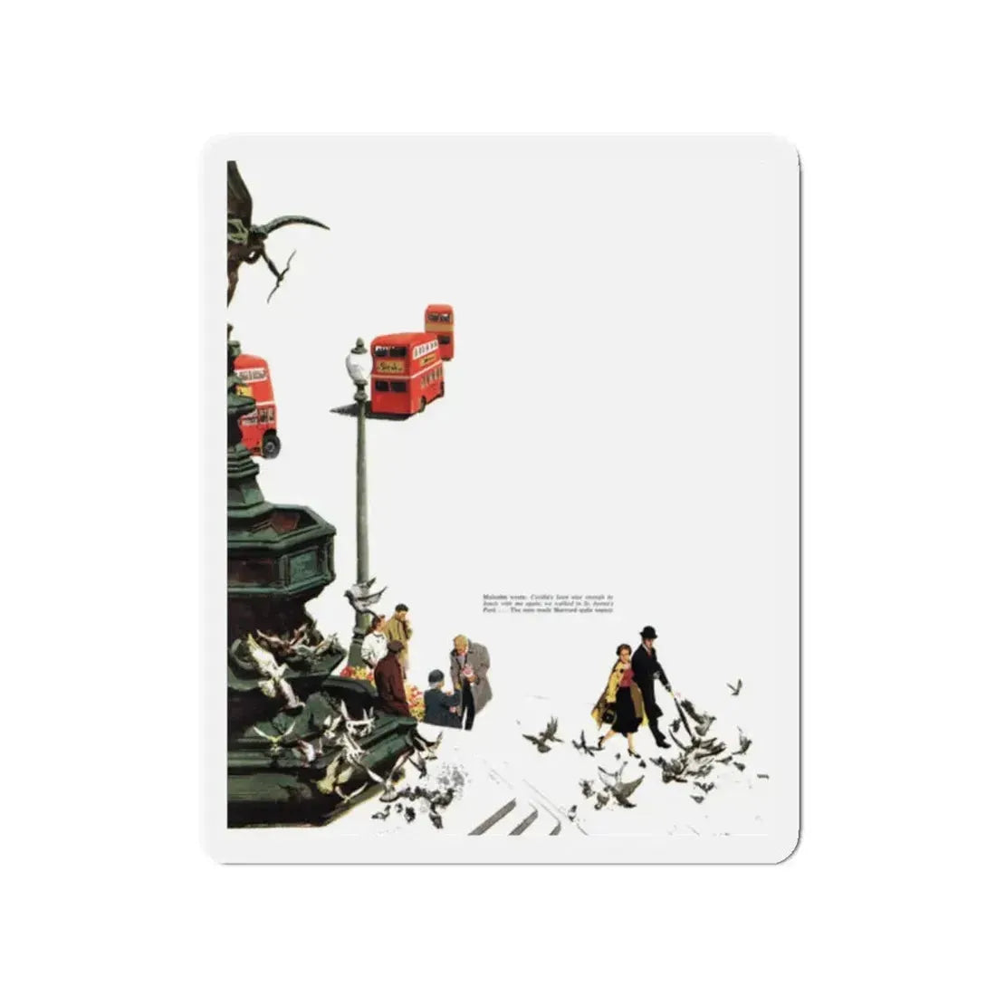 Notorious Tenant, Collier's, February 3, 1956 (Magazine Illustration) Refrigerator Magnet 2 Inch - The Sticker Space