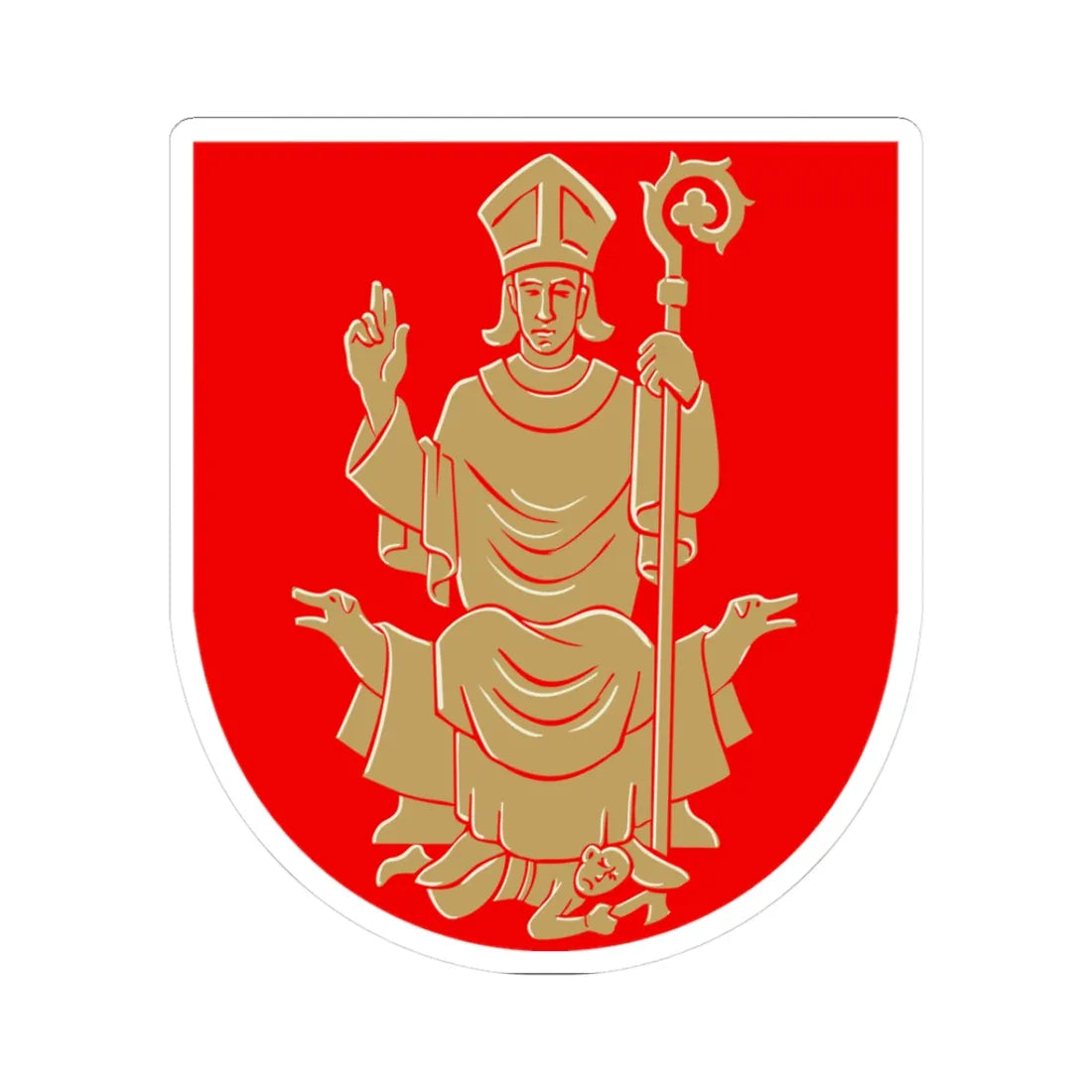 Nousiainen.vaakuna (Finland) (Coat of Arms) STICKER Vinyl Kiss-Cut Decal 3 Inch White - The Sticker Space