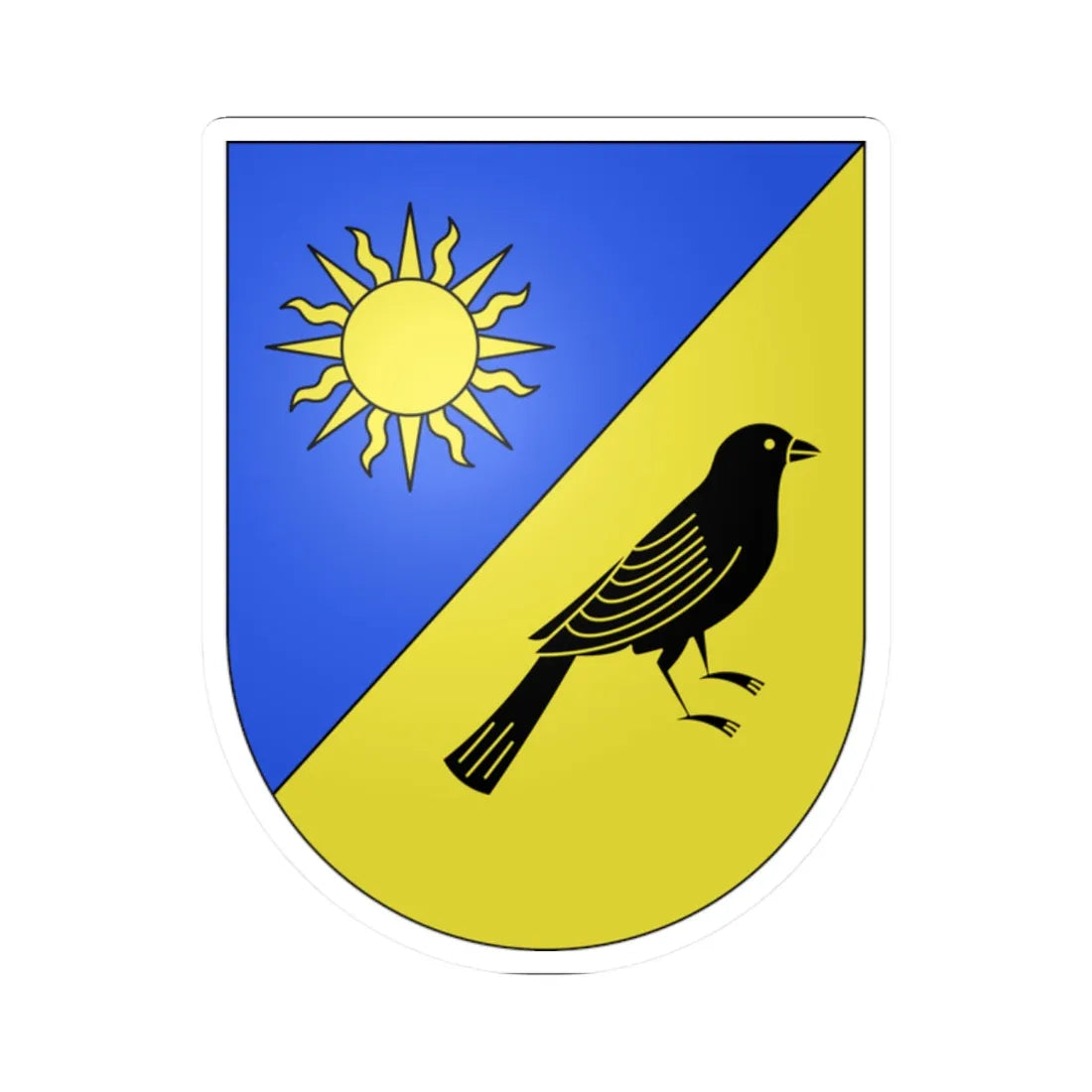 Novaggio-coat of arms (Switzerland) (Coat of Arms) STICKER Vinyl Kiss-Cut Decal 2 Inch White - The Sticker Space