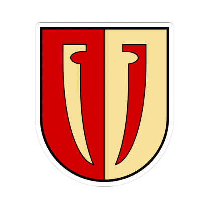 Nove Misto Staryi Sambir Raion coat of arms (Ukraine) (Coat of Arms) STICKER Vinyl Kiss-Cut Decal 3 Inch White - The Sticker Space