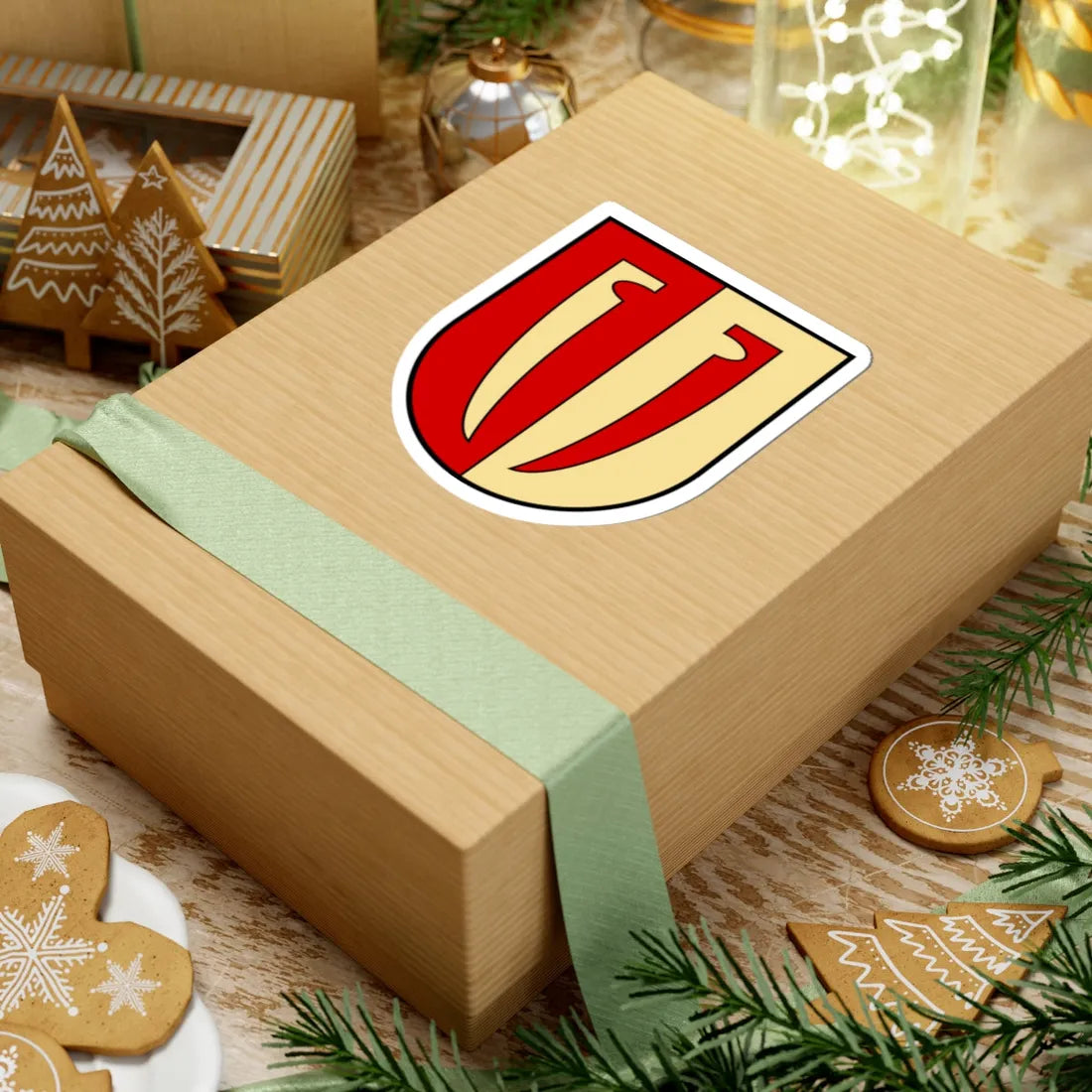 Nove Misto Staryi Sambir Raion coat of arms (Ukraine) (Coat of Arms) STICKER Vinyl Kiss-Cut Decal - The Sticker Space