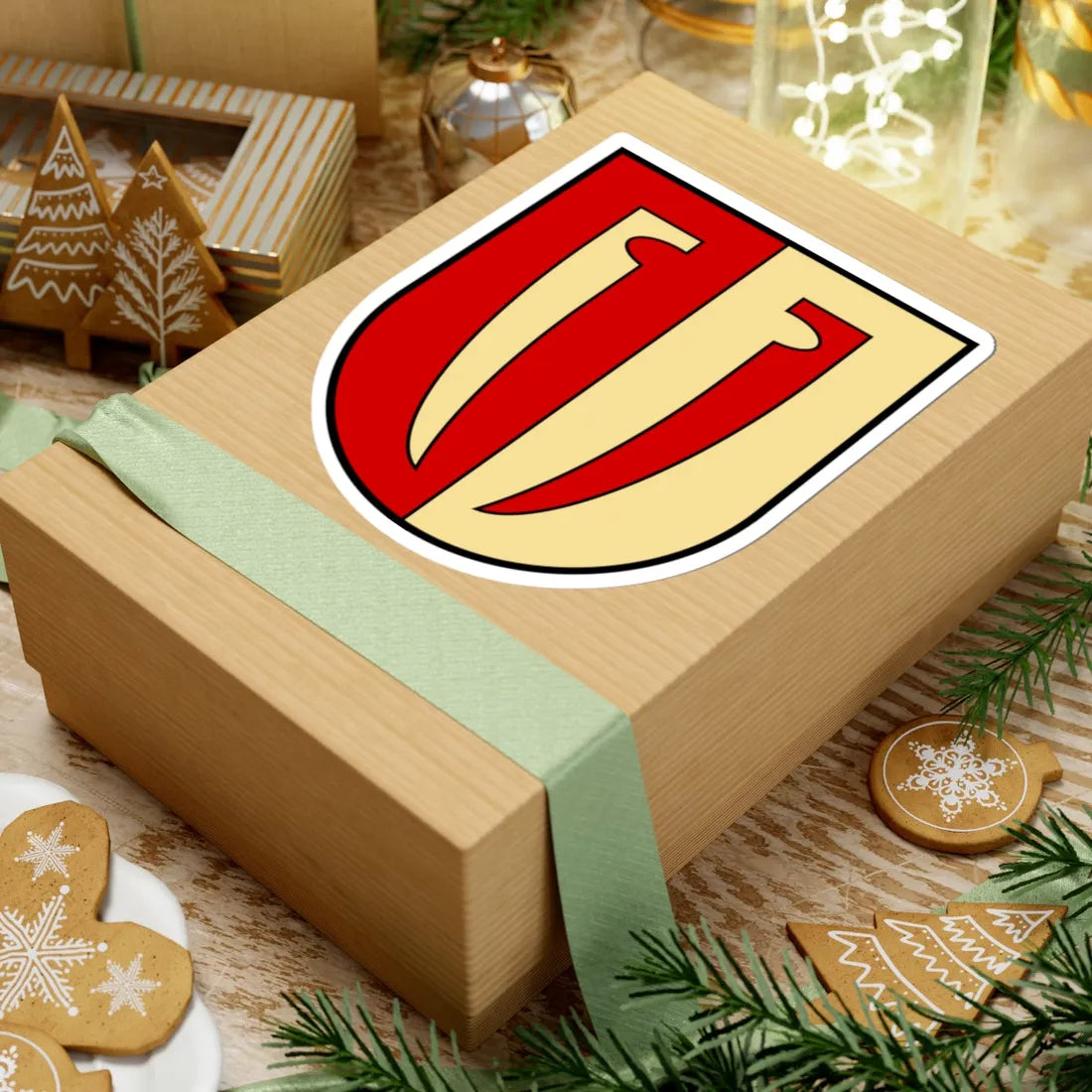 Nove Misto Staryi Sambir Raion coat of arms (Ukraine) (Coat of Arms) STICKER Vinyl Kiss-Cut Decal - The Sticker Space