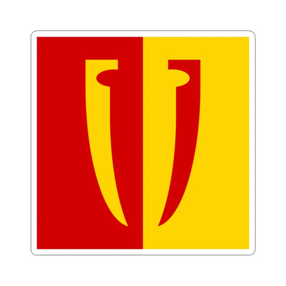 Nove Misto Staryi Sambir Raion flag (Ukraine) STICKER Vinyl Kiss-Cut Decal 2 Inch White - The Sticker Space