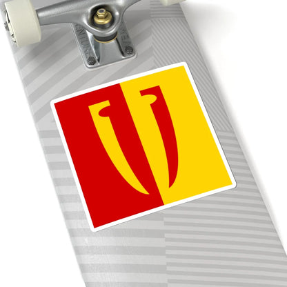 Nove Misto Staryi Sambir Raion flag (Ukraine) STICKER Vinyl Kiss-Cut Decal - The Sticker Space