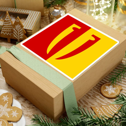 Nove Misto Staryi Sambir Raion flag (Ukraine) STICKER Vinyl Kiss-Cut Decal - The Sticker Space