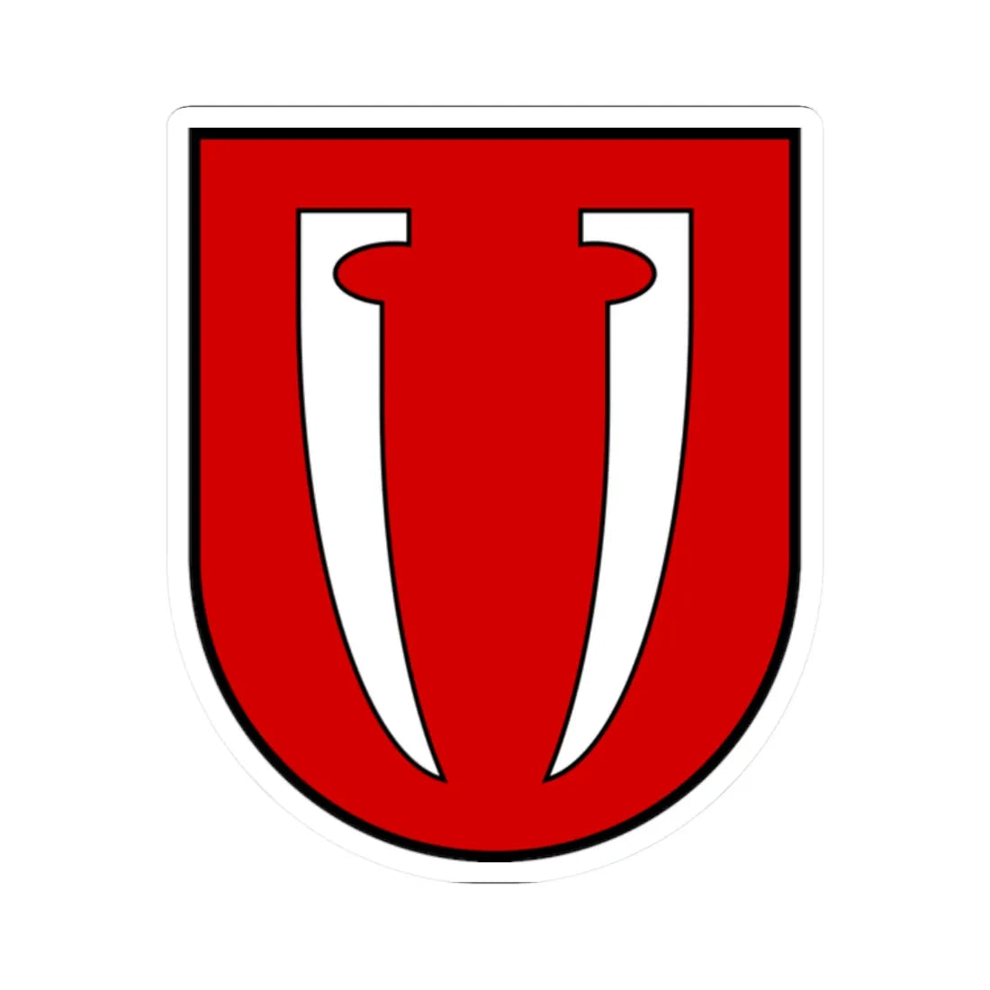 Nove Misto Staryi Sambir Raion old coat of arms (Ukraine) (Coat of Arms) STICKER Vinyl Kiss-Cut Decal 2 Inch White - The Sticker Space