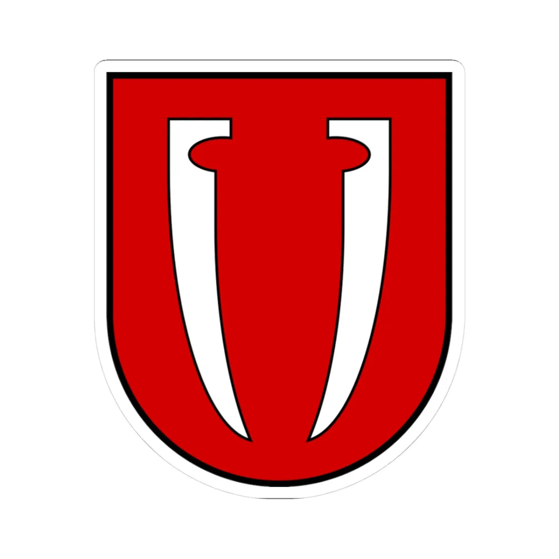 Nove Misto Staryi Sambir Raion old coat of arms (Ukraine) (Coat of Arms) STICKER Vinyl Kiss-Cut Decal 3 Inch White - The Sticker Space