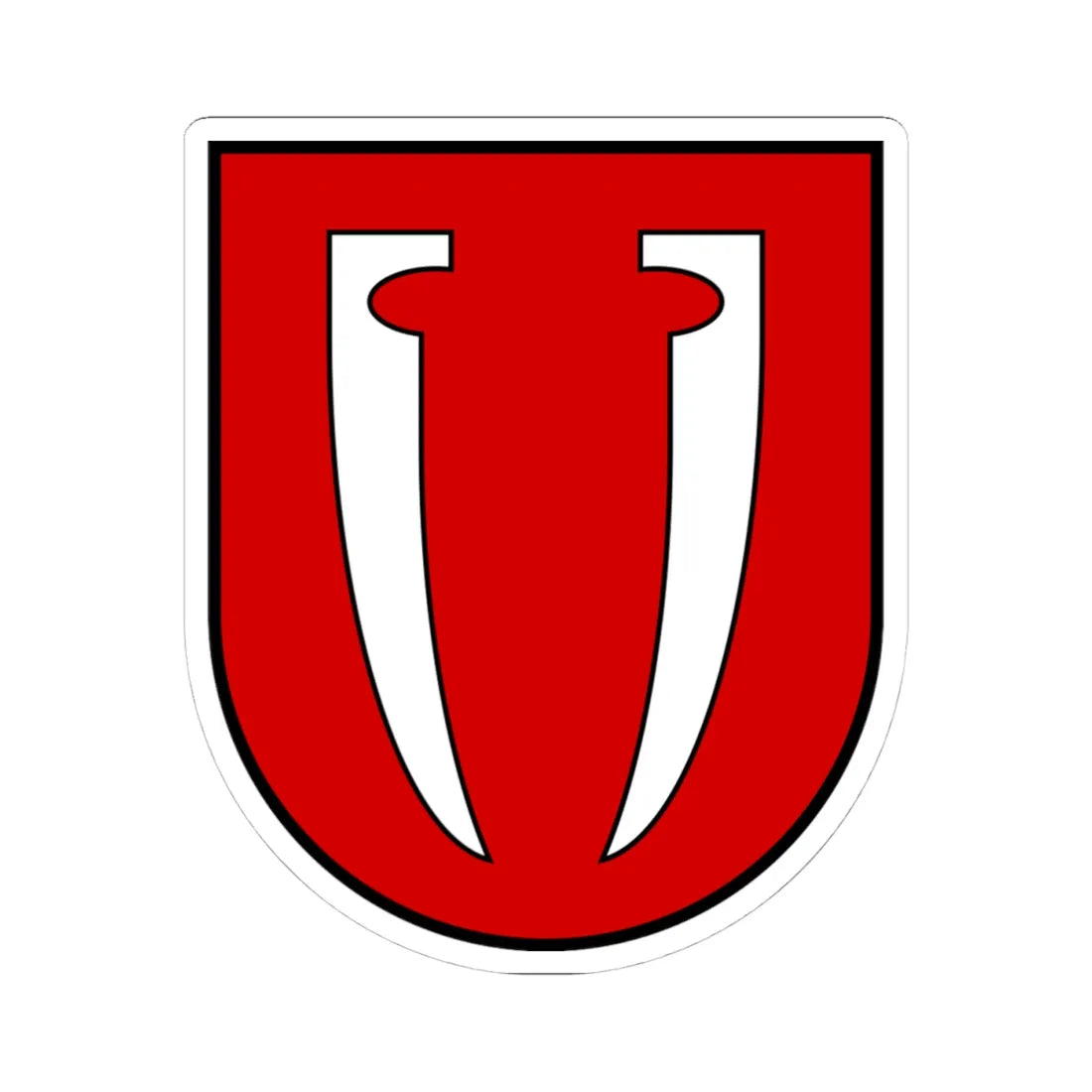 Nove Misto Staryi Sambir Raion old coat of arms (Ukraine) (Coat of Arms) STICKER Vinyl Kiss-Cut Decal 4 Inch White - The Sticker Space