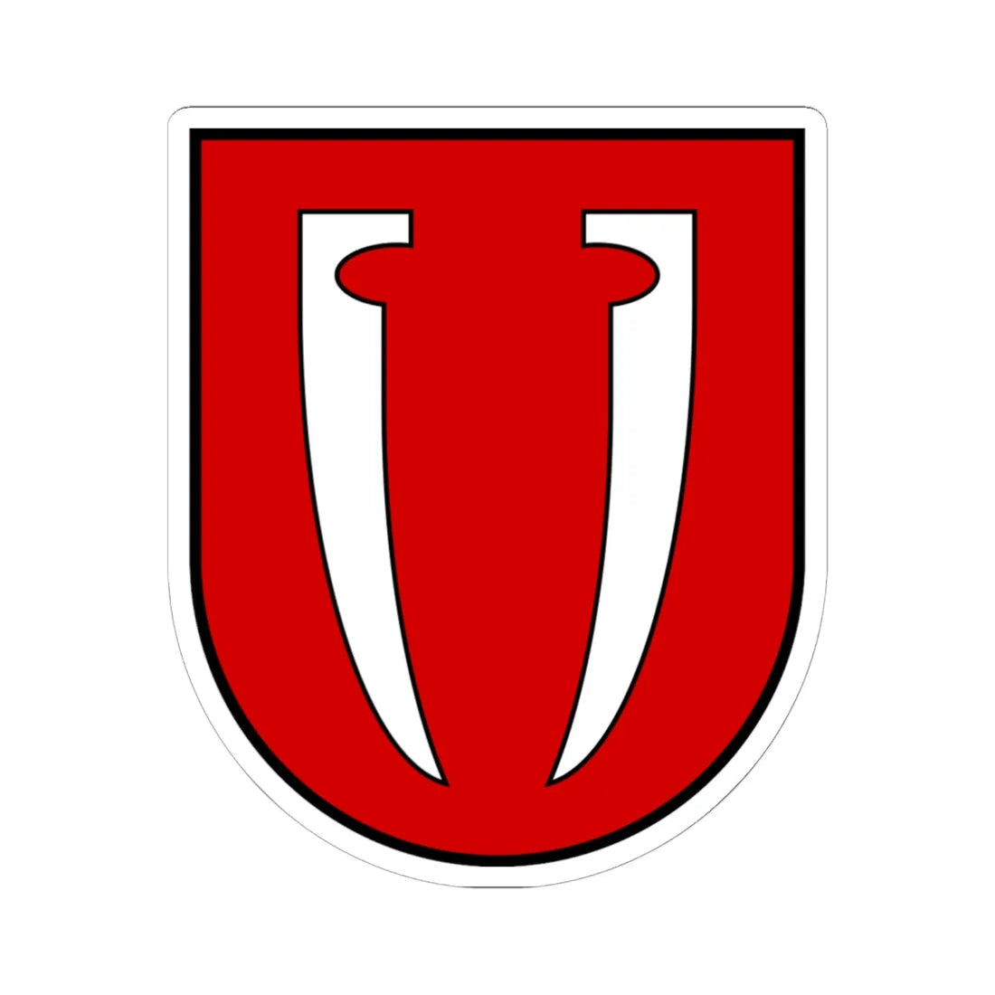 Nove Misto Staryi Sambir Raion old coat of arms (Ukraine) (Coat of Arms) STICKER Vinyl Kiss-Cut Decal 6 Inch White - The Sticker Space