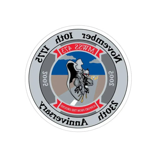 November 10th 1775 230th Anniversary (USMC) REVERSE PRINT Transparent Die-Cut STICKER 6 Inch Die-Cut Transparent - The Sticker Space