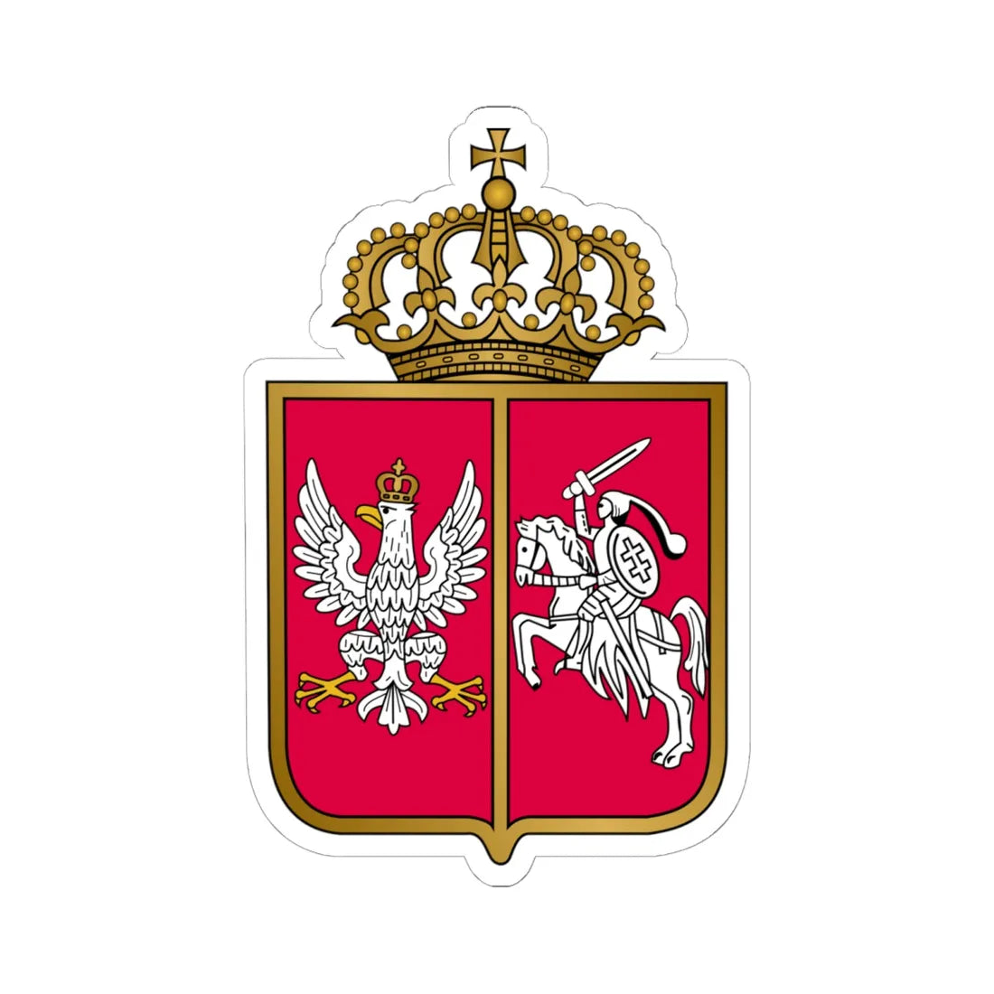 November Uprising (Poland) (Coat of Arms) STICKER Vinyl Kiss-Cut Decal 6 Inch White - The Sticker Space