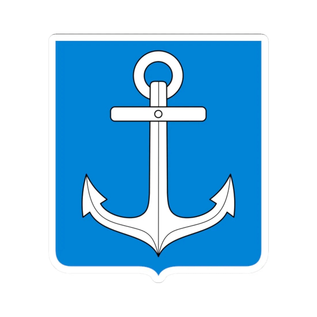 Novgorod Republic Anchor Shield (Russia) (Coat of Arms) STICKER Vinyl Kiss-Cut Decal 2 Inch White - The Sticker Space