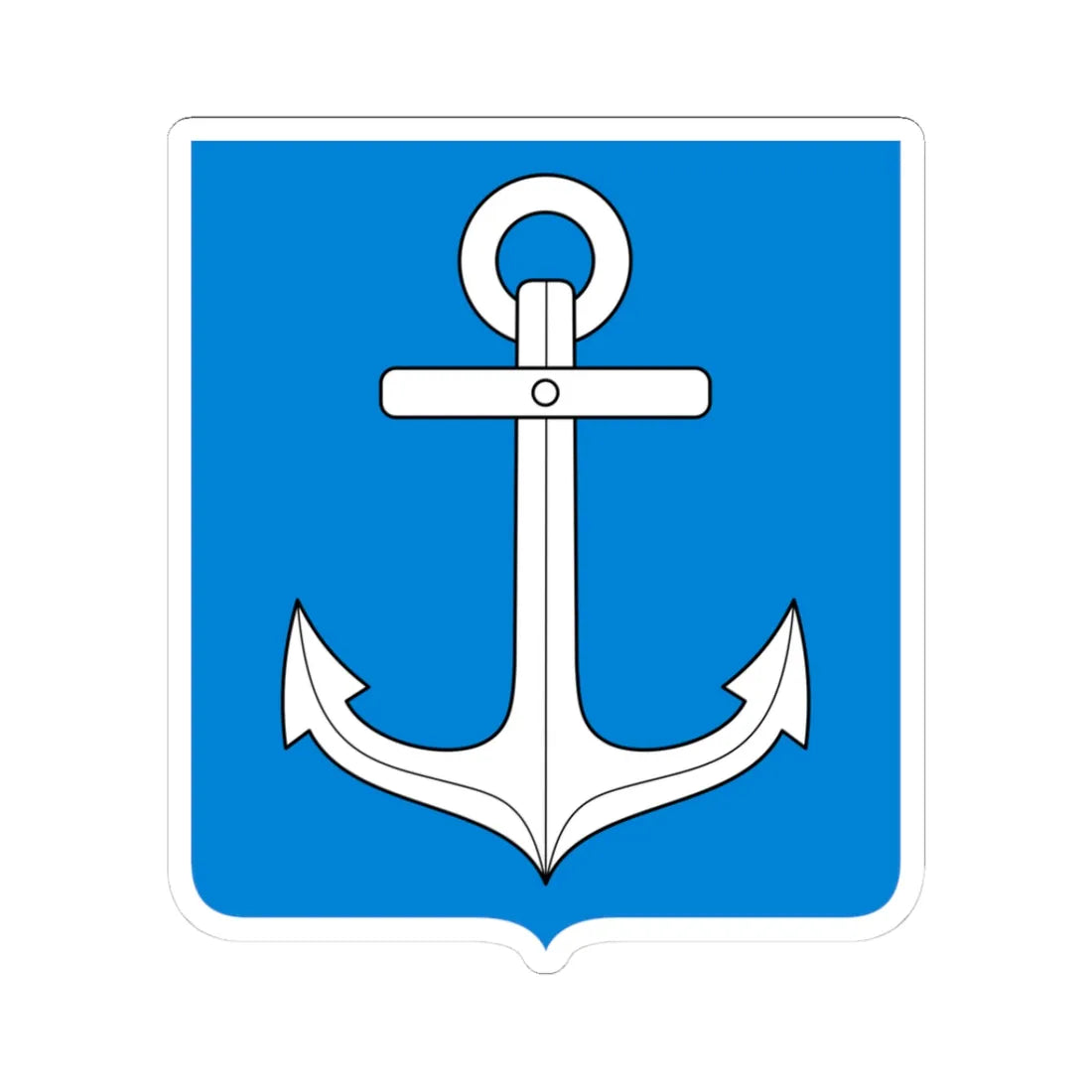 Novgorod Republic Anchor Shield (Russia) (Coat of Arms) STICKER Vinyl Kiss-Cut Decal 3 Inch White - The Sticker Space