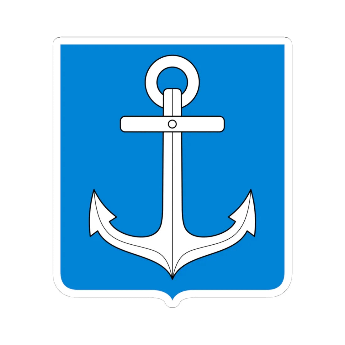 Novgorod Republic Anchor Shield (Russia) (Coat of Arms) STICKER Vinyl Kiss-Cut Decal 4 Inch White - The Sticker Space