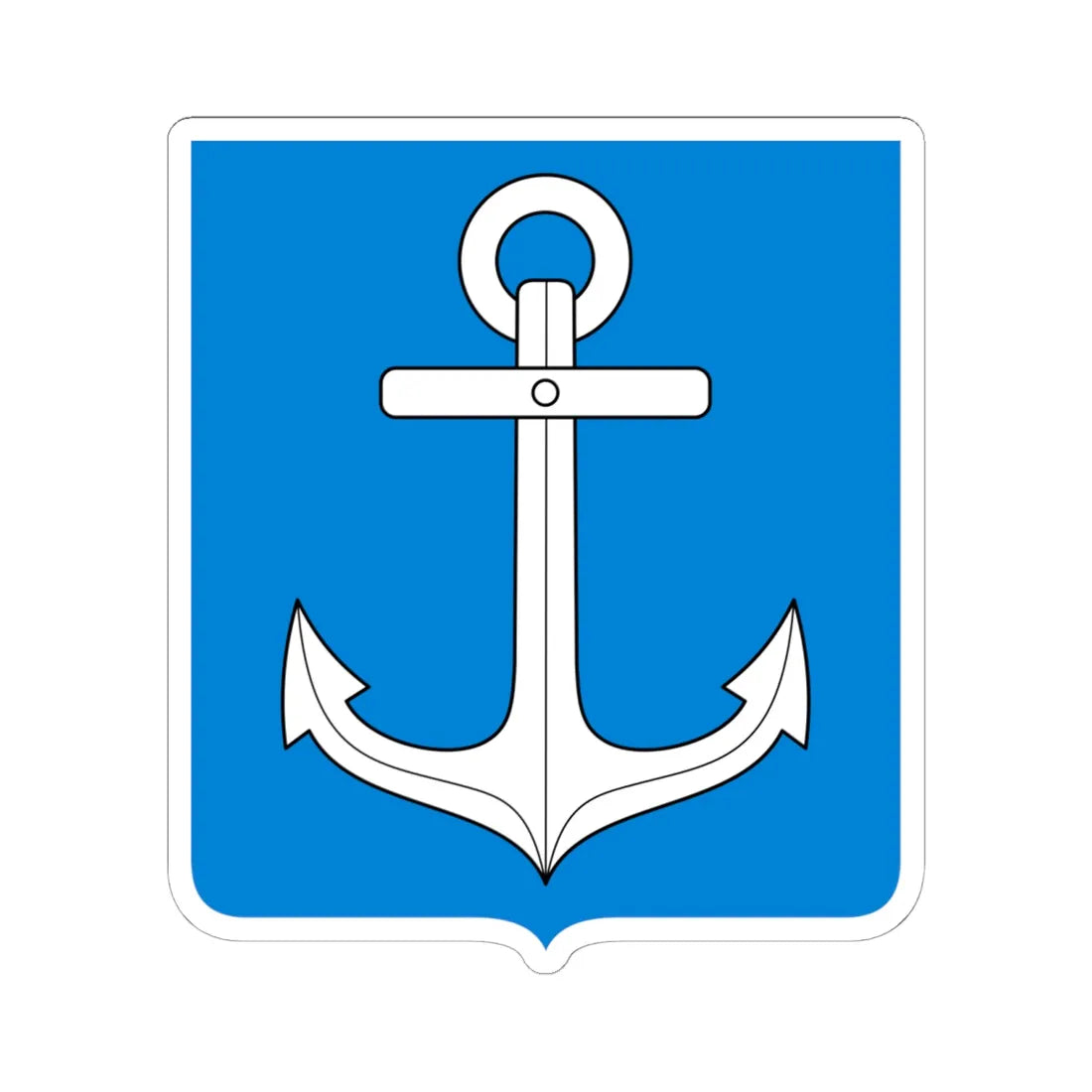 Novgorod Republic Anchor Shield (Russia) (Coat of Arms) STICKER Vinyl Kiss-Cut Decal 6 Inch White - The Sticker Space