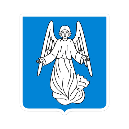 Novgorod Republic Angel Shield (Russia) (Coat of Arms) STICKER Vinyl Kiss-Cut Decal 4 Inch White - The Sticker Space