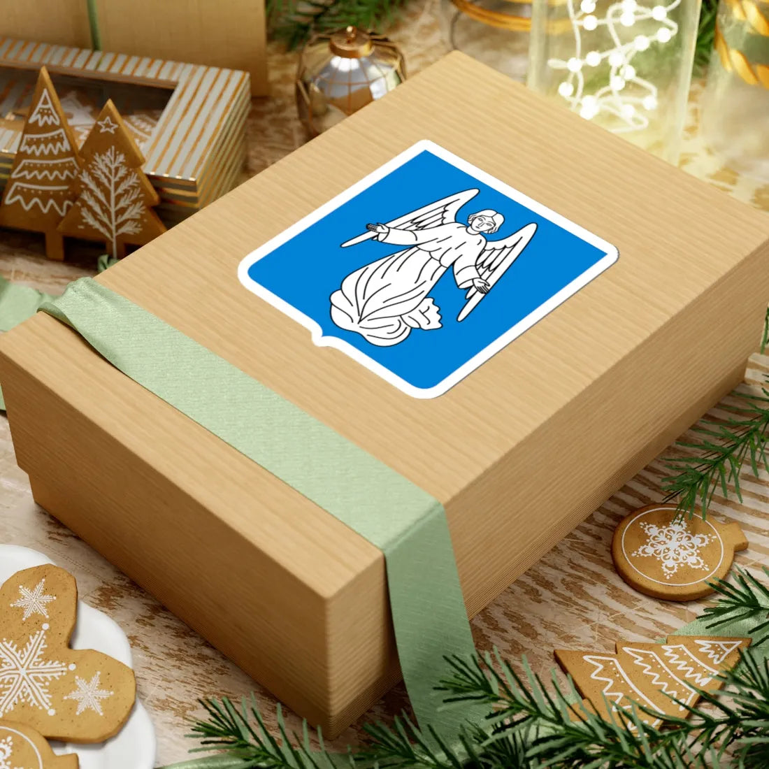 Novgorod Republic Angel Shield (Russia) (Coat of Arms) STICKER Vinyl Kiss-Cut Decal - The Sticker Space