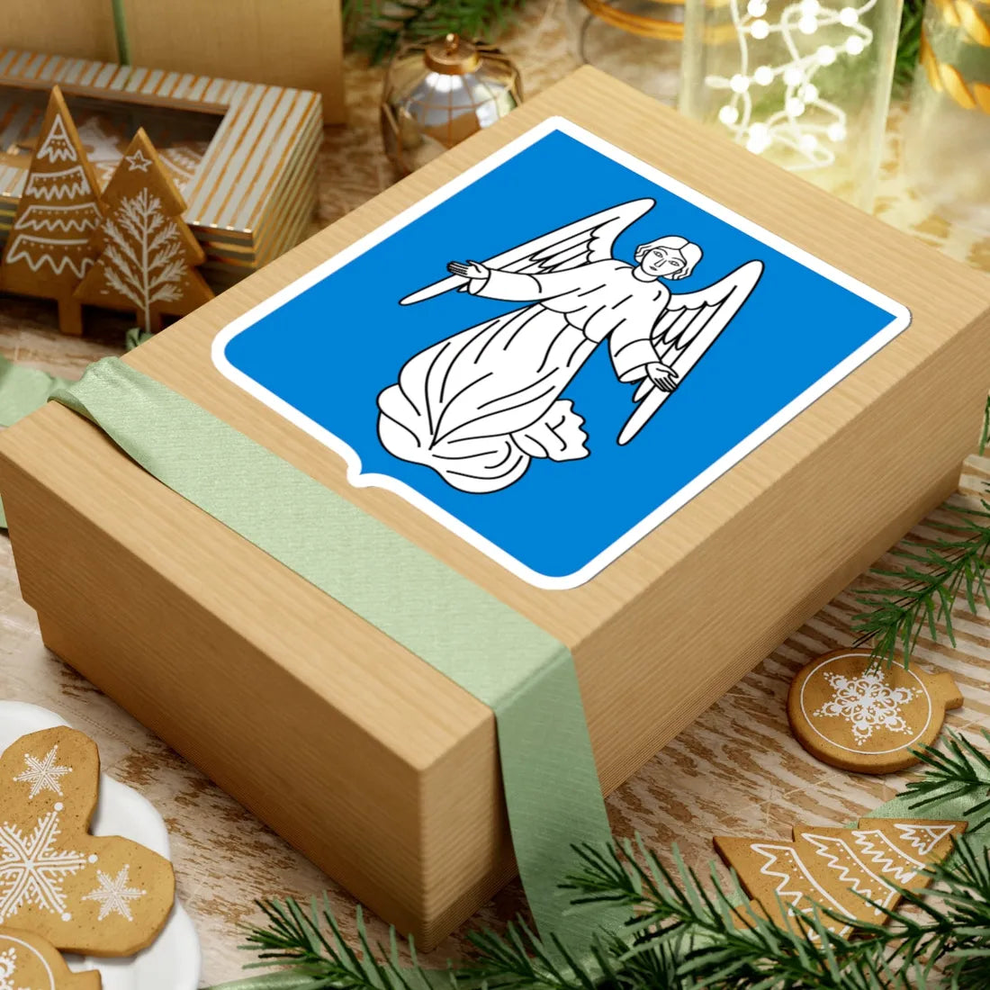 Novgorod Republic Angel Shield (Russia) (Coat of Arms) STICKER Vinyl Kiss-Cut Decal - The Sticker Space