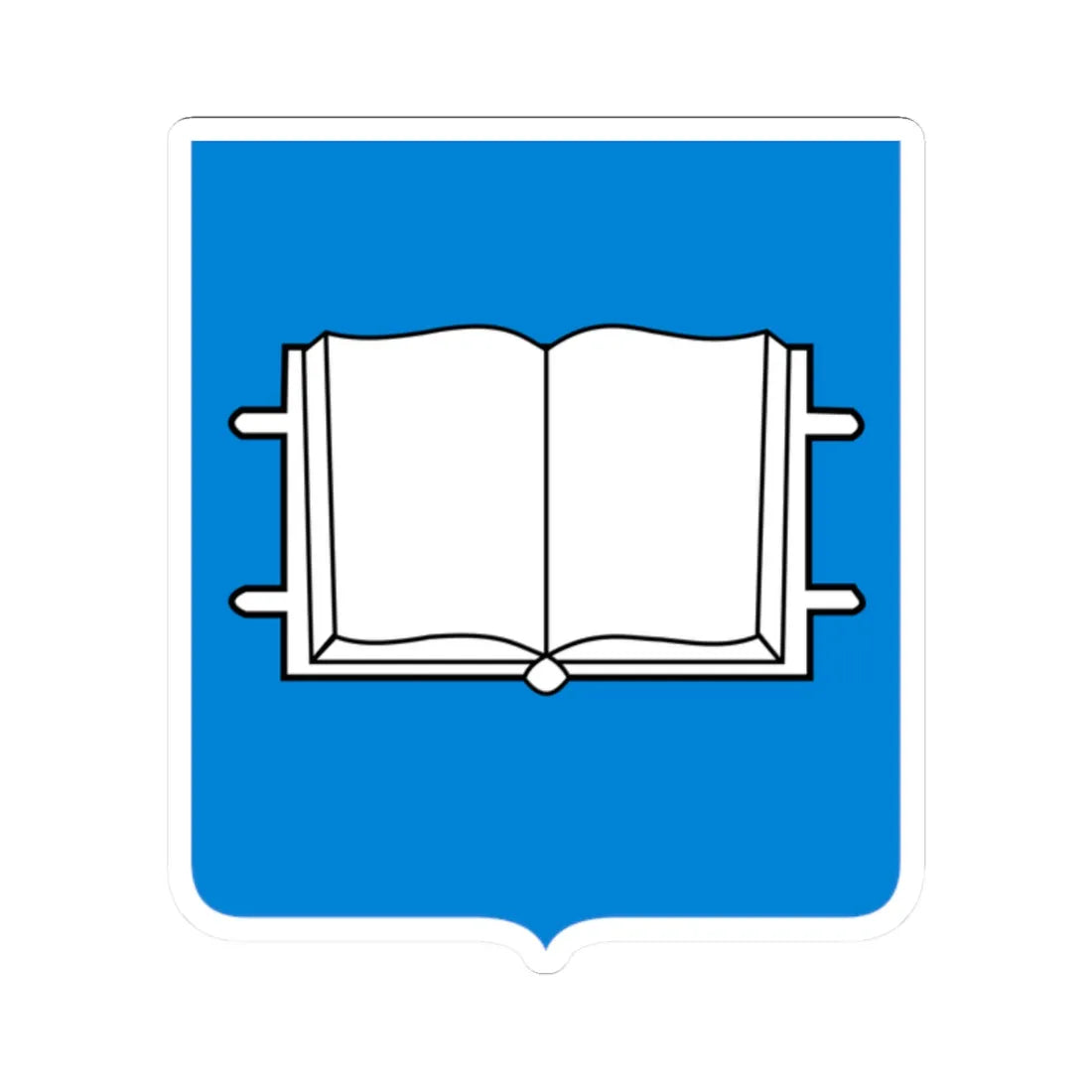 Novgorod Republic Book Shield (Russia) (Coat of Arms) STICKER Vinyl Kiss-Cut Decal 2 Inch White - The Sticker Space