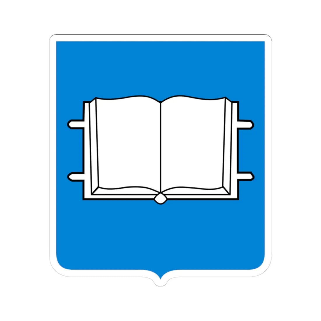 Novgorod Republic Book Shield (Russia) (Coat of Arms) STICKER Vinyl Kiss-Cut Decal 3 Inch White - The Sticker Space