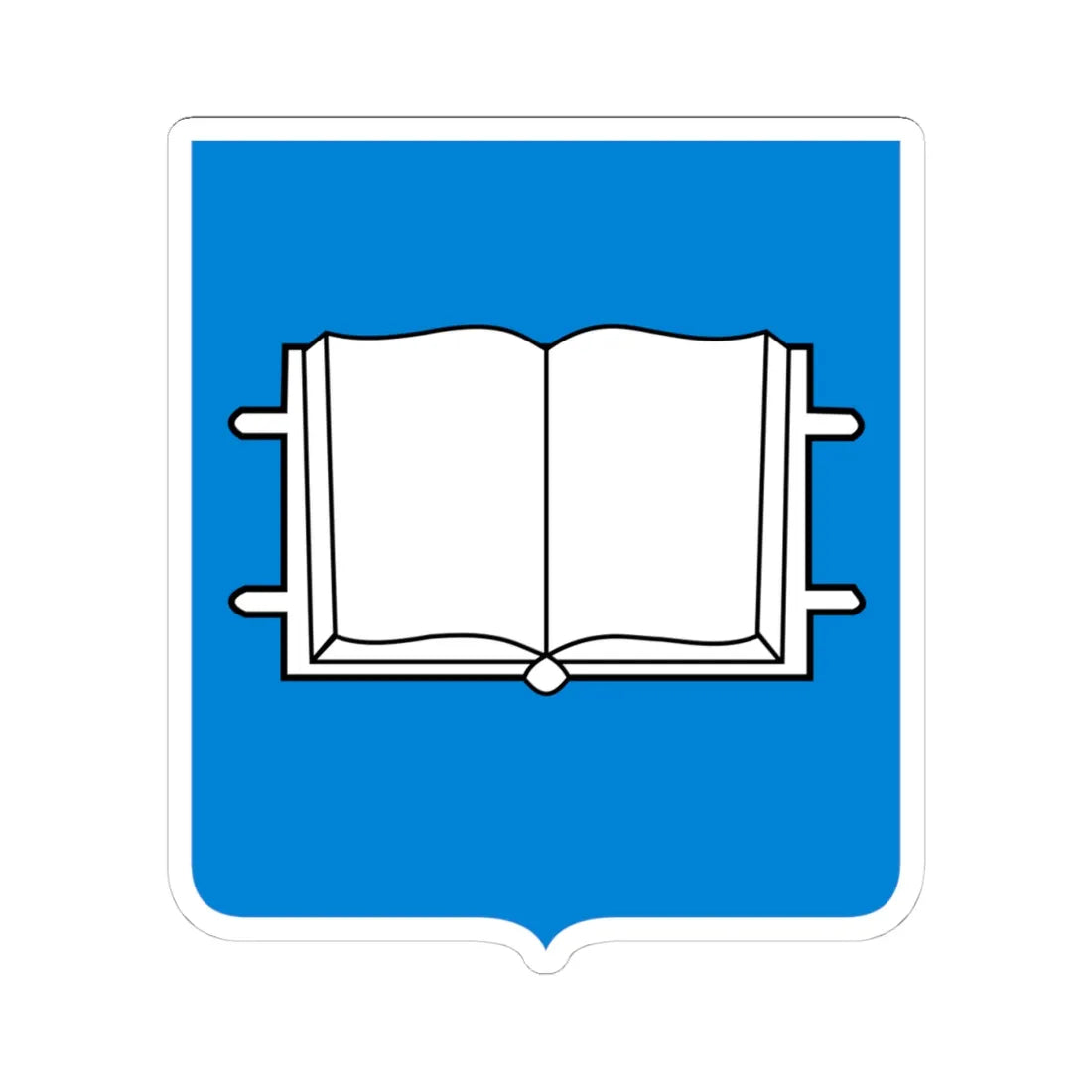 Novgorod Republic Book Shield (Russia) (Coat of Arms) STICKER Vinyl Kiss-Cut Decal 4 Inch White - The Sticker Space