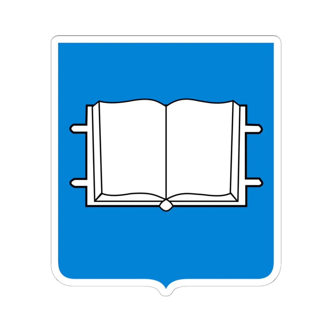 Novgorod Republic Book Shield (Russia) (Coat of Arms) STICKER Vinyl Kiss-Cut Decal 6 Inch White - The Sticker Space