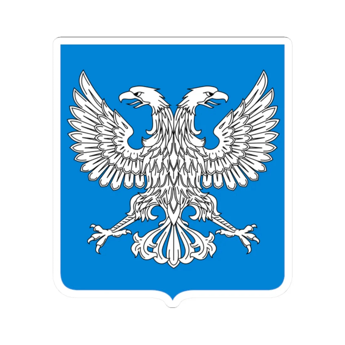 Novgorod Republic Double-headed eagle Shield (Russia) (Coat of Arms) STICKER Vinyl Kiss-Cut Decal 2 Inch White - The Sticker Space