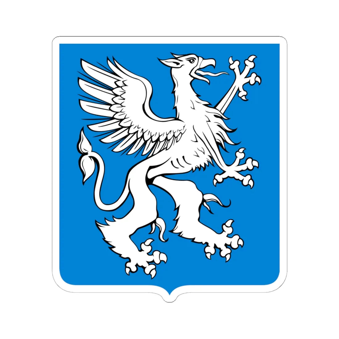 Novgorod Republic Griffin Shield (Russia) (Coat of Arms) STICKER Vinyl Kiss-Cut Decal 6 Inch White - The Sticker Space