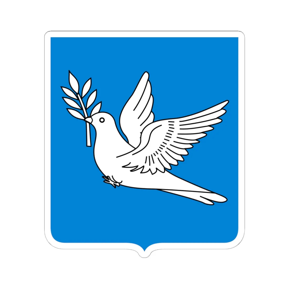 Novgorod Republic Peace Dove Shield (Russia) (Coat of Arms) STICKER Vinyl Kiss-Cut Decal 6 Inch White - The Sticker Space