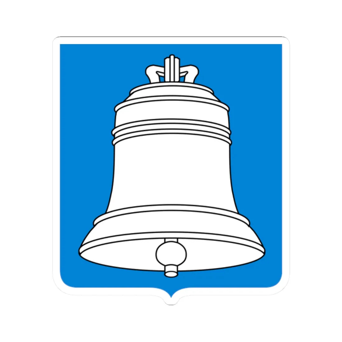 Novgorod Republic Veche Bell Shield (Russia) (Coat of Arms) STICKER Vinyl Kiss-Cut Decal 2 Inch White - The Sticker Space