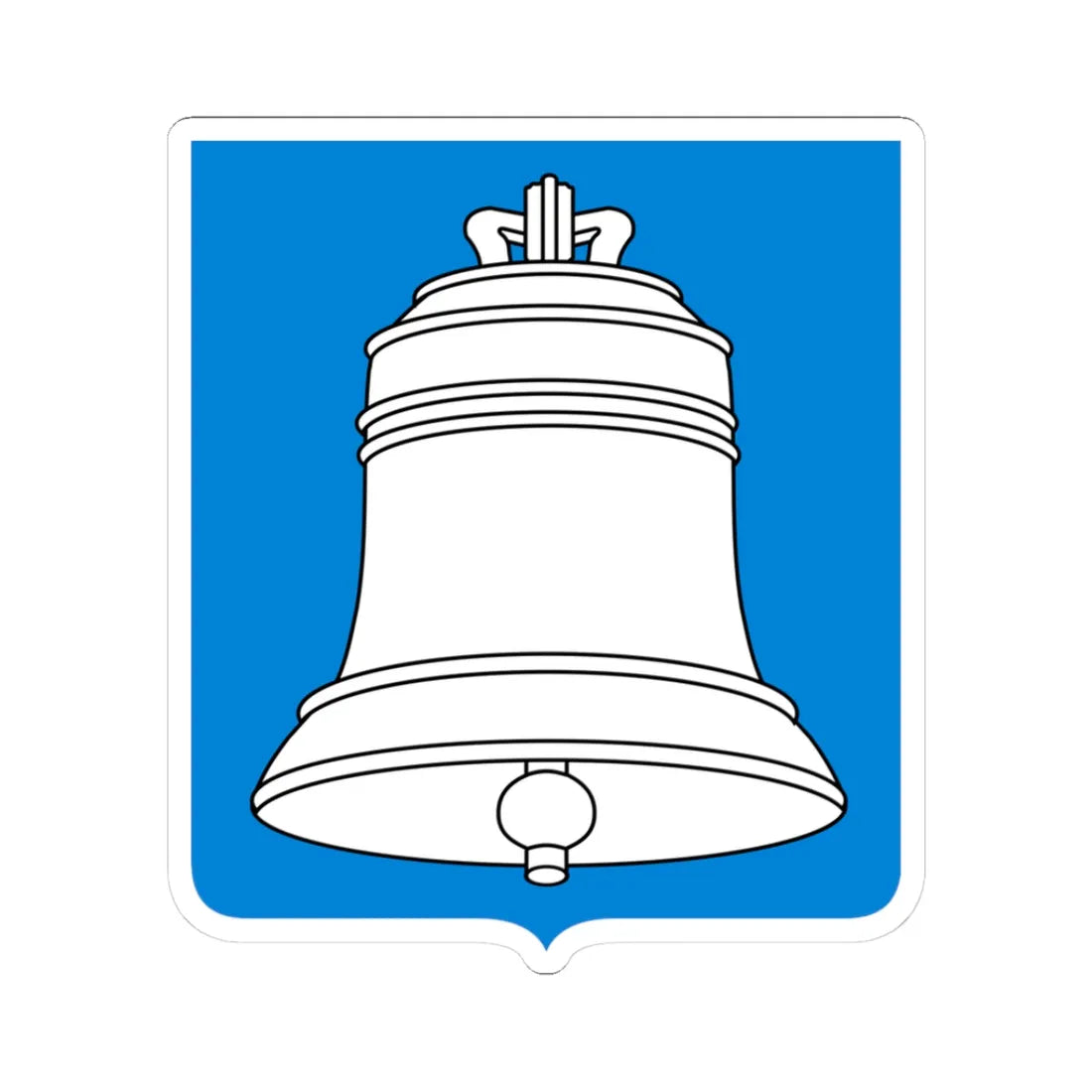 Novgorod Republic Veche Bell Shield (Russia) (Coat of Arms) STICKER Vinyl Kiss-Cut Decal 3 Inch White - The Sticker Space