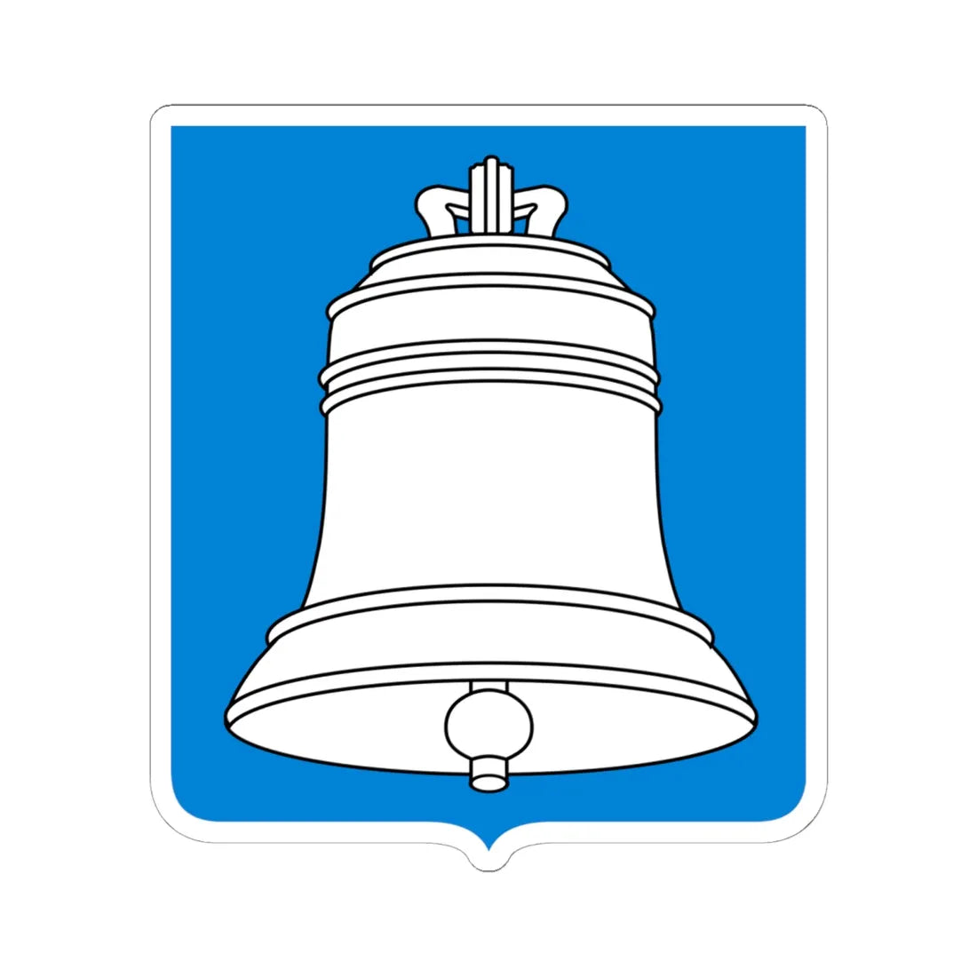 Novgorod Republic Veche Bell Shield (Russia) (Coat of Arms) STICKER Vinyl Kiss-Cut Decal 6 Inch White - The Sticker Space