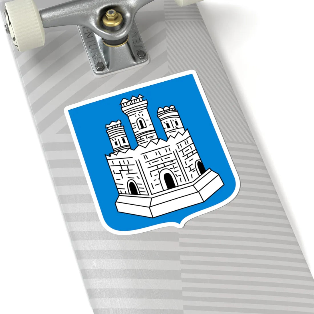 Novgorod Republic White Castle Shield (Russia) (Coat of Arms) STICKER Vinyl Kiss-Cut Decal - The Sticker Space