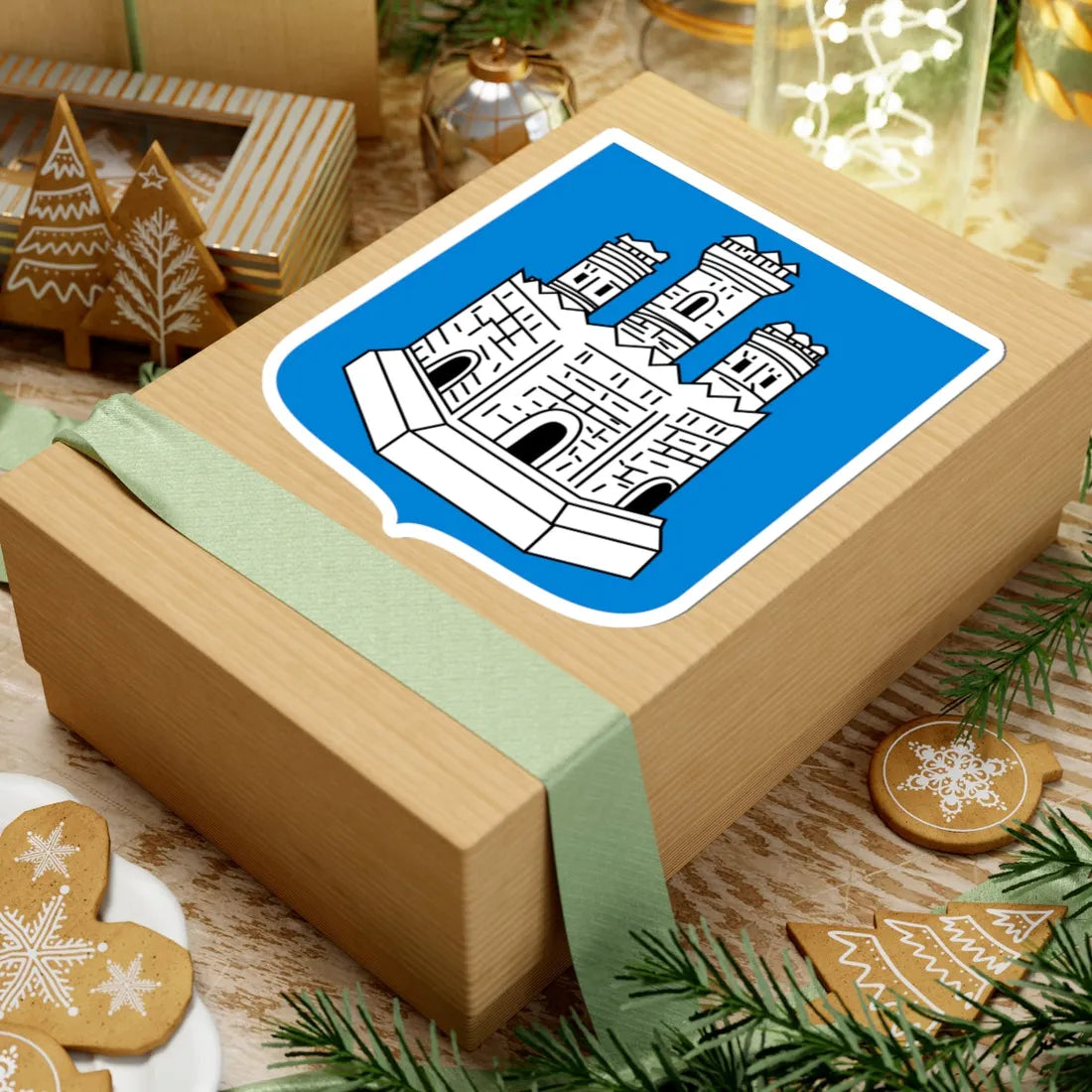 Novgorod Republic White Castle Shield (Russia) (Coat of Arms) STICKER Vinyl Kiss-Cut Decal - The Sticker Space