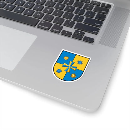 Novi Sanzhary Raion coat of arms lesser (Ukraine) (Coat of Arms) STICKER Vinyl Kiss-Cut Decal - The Sticker Space