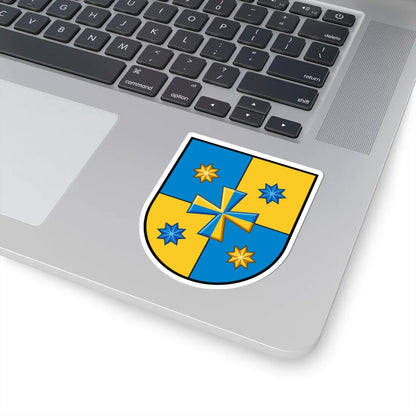 Novi Sanzhary Raion coat of arms lesser (Ukraine) (Coat of Arms) STICKER Vinyl Kiss-Cut Decal - The Sticker Space